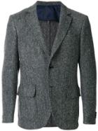 Mp Massimo Piombo Herringbone Blazer - Grey