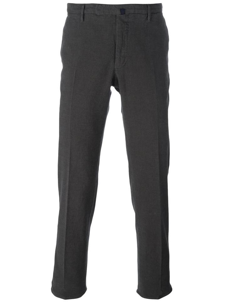 Incotex Slim Fit Trousers, Men's, Size: 46, Grey, Cotton/spandex/elastane