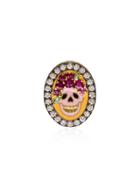 Holly Dyment Skull Diamond And Ruby Pendant - Multicoloured