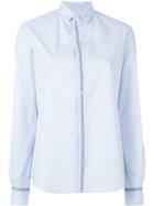 Each X Other Embroidered Ribbon Shirt, Women's, Size: Small, Blue, Cotton