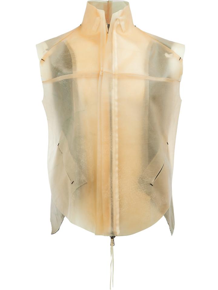 Cedric Jacquemyn Zipped Transparent Waistcoat - Metallic