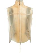 Cedric Jacquemyn Zipped Transparent Waistcoat - Metallic