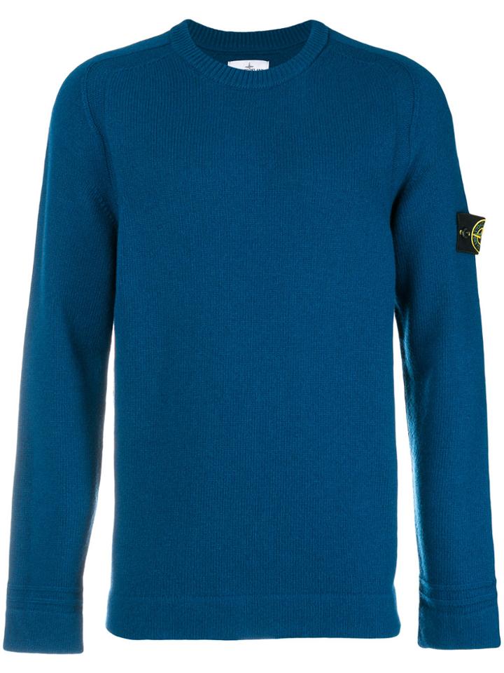 Stone Island Fine Knit Jumper - Blue
