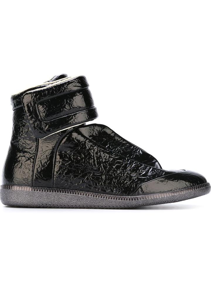Maison Margiela Future Hi-top Sneakers, Men's, Size: 40.5, Black, Leather/rubber/patent Leather