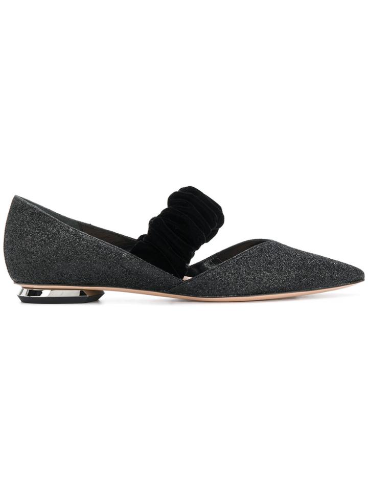 Nicholas Kirkwood Courtney Flat Ballerinas - Black