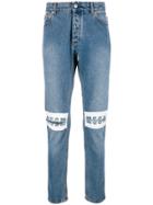 Msgm Knee-ripped Jeans - Blue