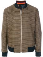 Paul Smith Puppytooth Bomber Jacket - Brown