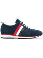 Thom Browne Striped Leather Running Shoe - Blue