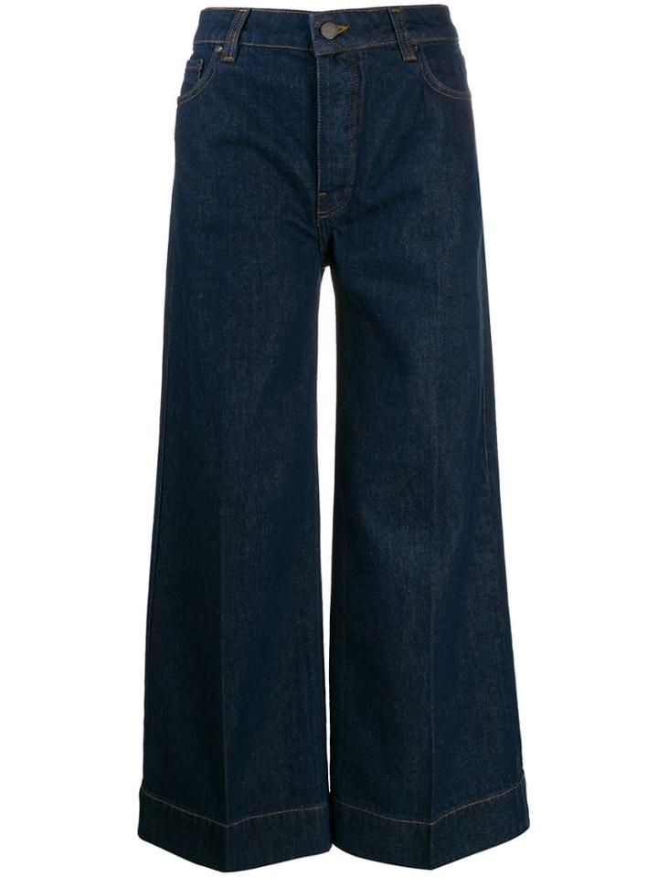 Victoria Victoria Beckham Mid Rise Flared Jeans - Blue