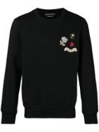Alexander Mcqueen Crystal Embellished Sweatshirt - Black