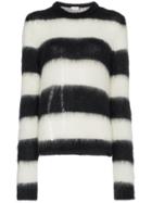 Saint Laurent Oversized Striped Mohair Wool-blend Knitted Sweater -