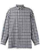 E. Tautz Concealed Fastening Checked Shirt - Grey