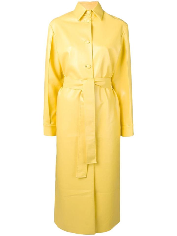 Matériel Single Breasted Trench Coat - Yellow