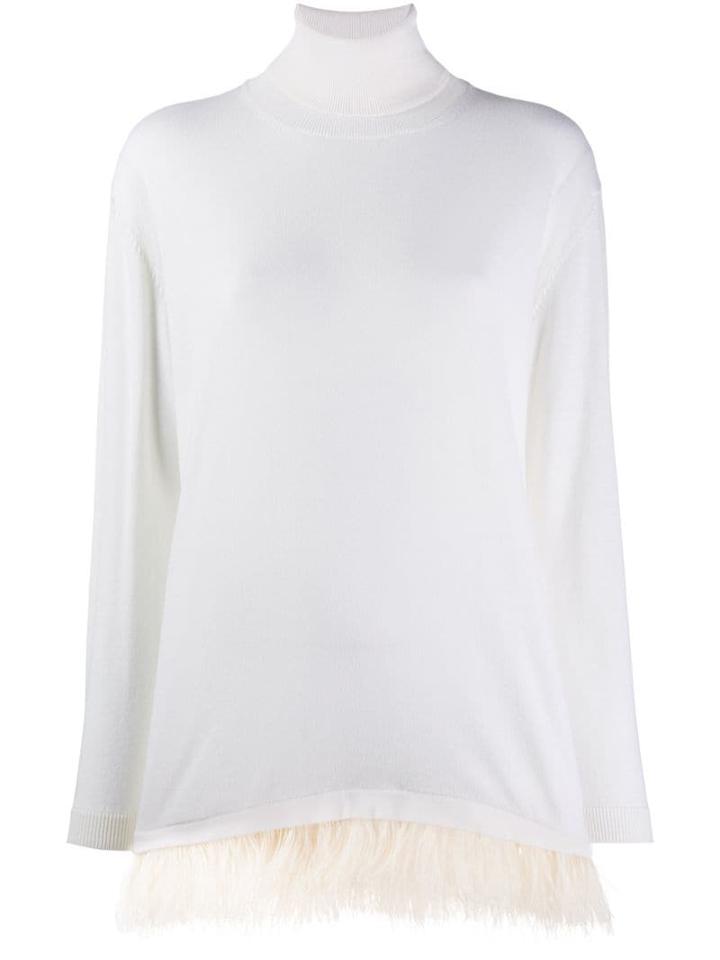 P.a.r.o.s.h. Embellished Hem Jumper - White