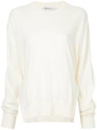 T By Alexander Wang Side Slit Sweater - White