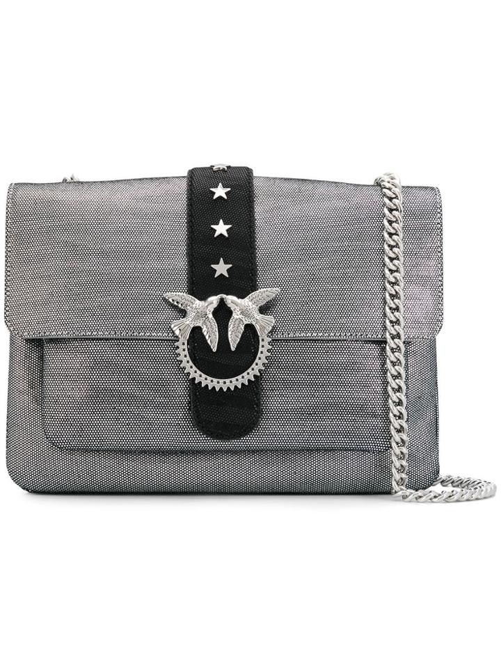 Pinko 'big Love' Crossbody Bag - Metallic