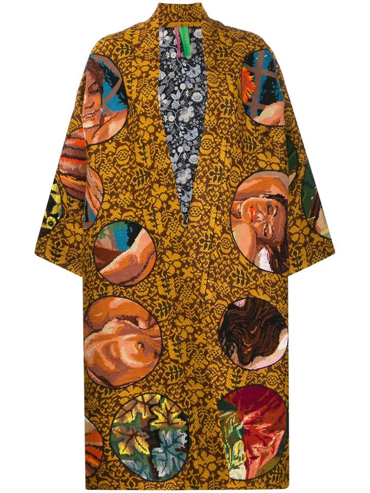 Rianna + Nina Carnaval Silk Coat - Brown