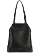 Manu Atelier Logo Plaque Shoulder Bag - Black