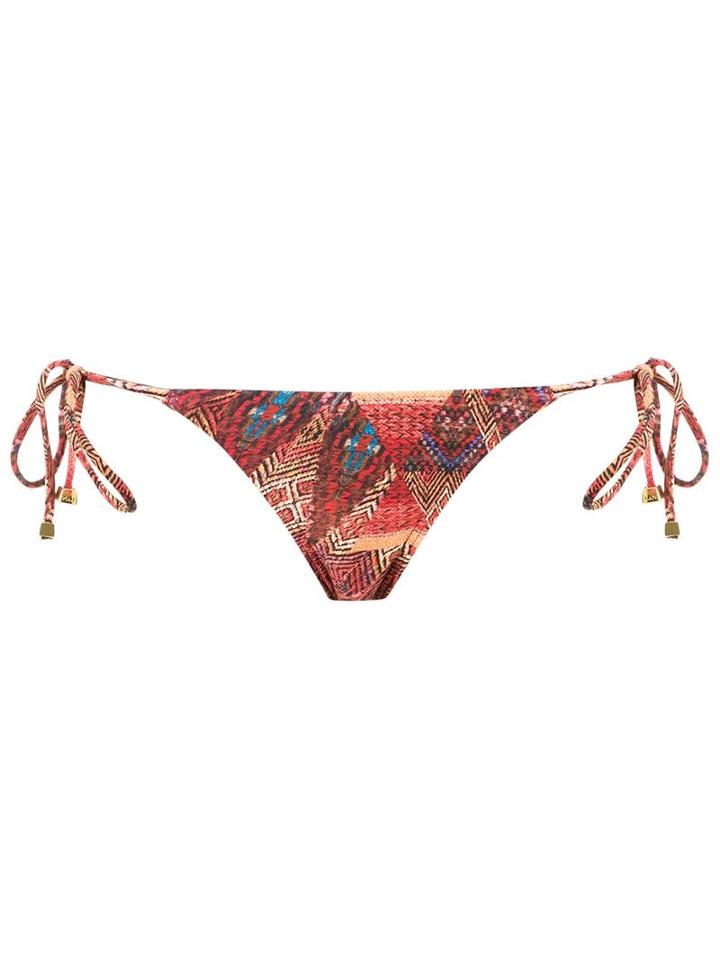 Lygia & Nanny Abstract Print Bikini Bottom, Women's, Size: P, Brown, Polyamide/spandex/elastane