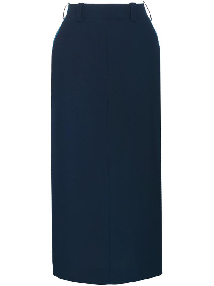 Calvin Klein 205w39nyc Side Detail Midi Skirt - Blue