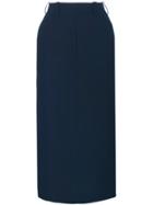 Calvin Klein 205w39nyc Side Detail Midi Skirt - Blue