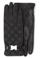 Prada Quilted Buckle Gloves - Black
