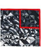 Faliero Sarti Geo Print Scarf, Men's, Black, Silk/cotton