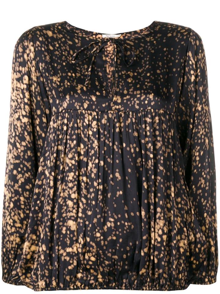 Mes Demoiselles Bleached Dot Blouse - Black