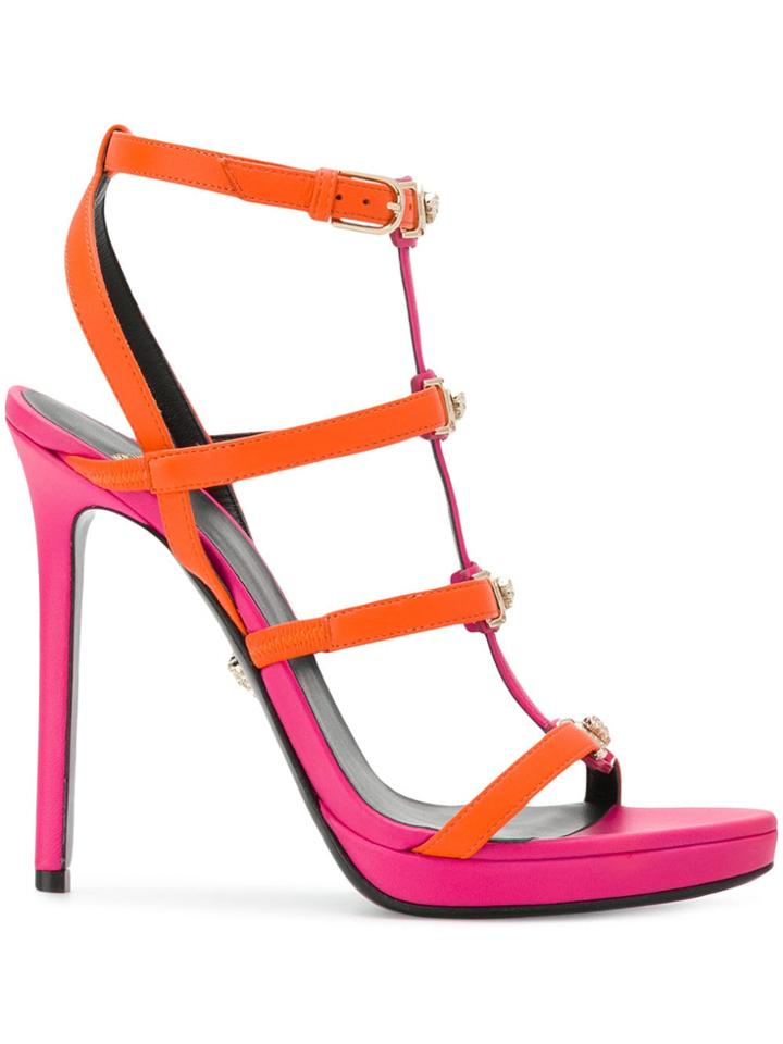 Versace Signature Medusa Strap Sandals - Yellow