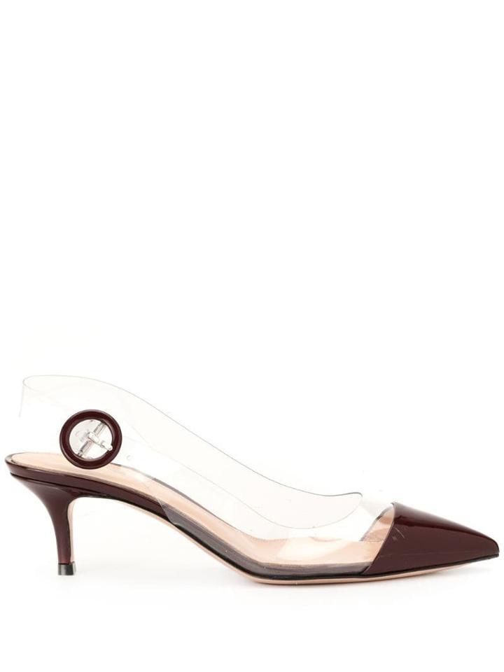 Gianvito Rossi Plexi Slingback Pumps - Red