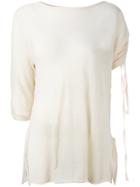 Loewe Drawstring Sleeve Top - White