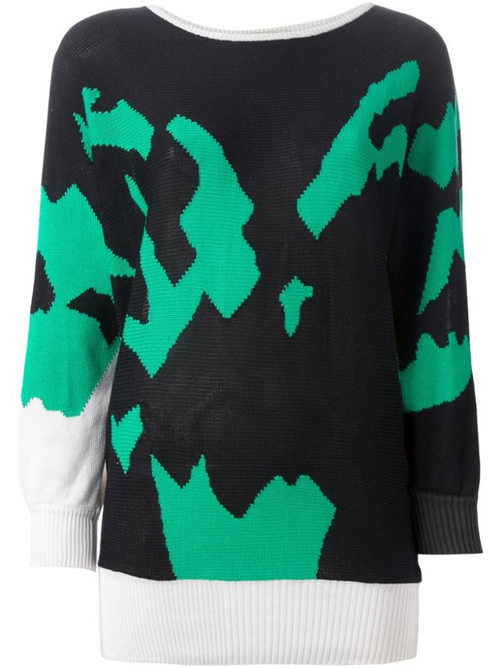 Versace Vintage Intarsia Sweater - Black