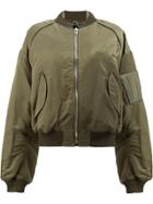 Juun.j Zip Up Bomber Jacket - Green