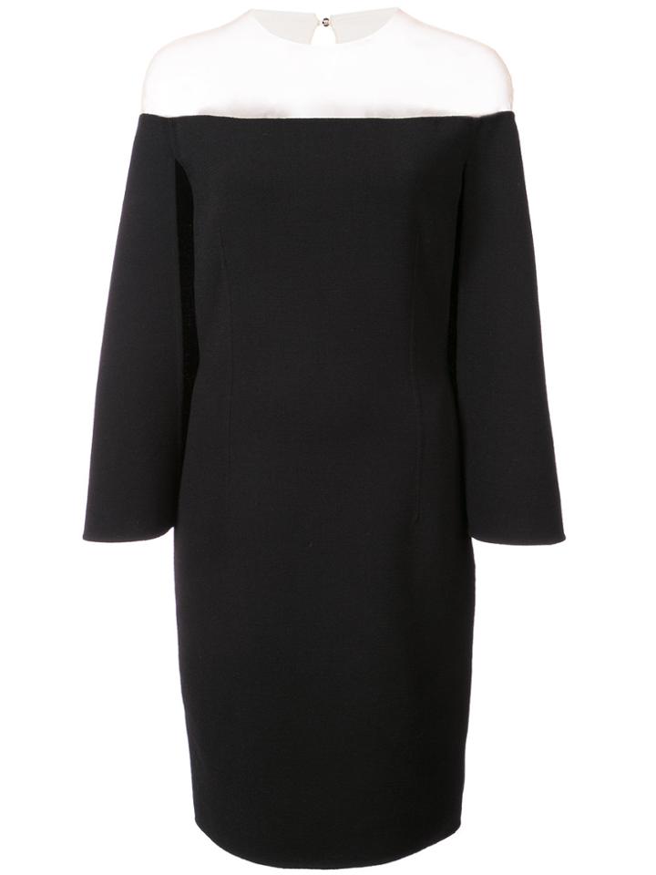Oscar De La Renta Off-the-shoulder Cape-effect Dress - Black