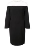 Oscar De La Renta Off-the-shoulder Cape-effect Dress - Black