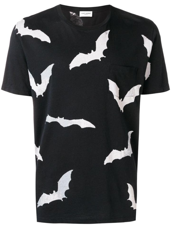 Saint Laurent Bat Print T-shirt - Black