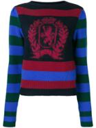 Tommy Hilfiger Striped Logo Sweater - Blue