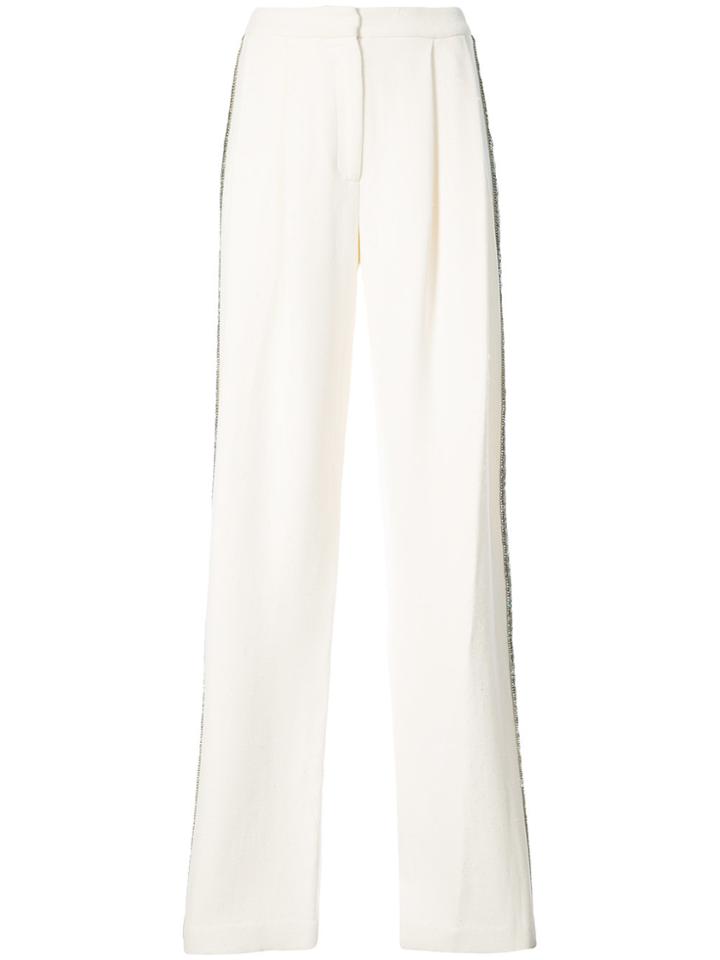 Adam Lippes Pleated Front Trousers - White