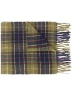 Barbour Tartan Knitted Scarf - Green