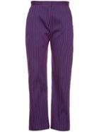 Maison Rabih Kayrouz Striped Straight-leg Trousers - Purple
