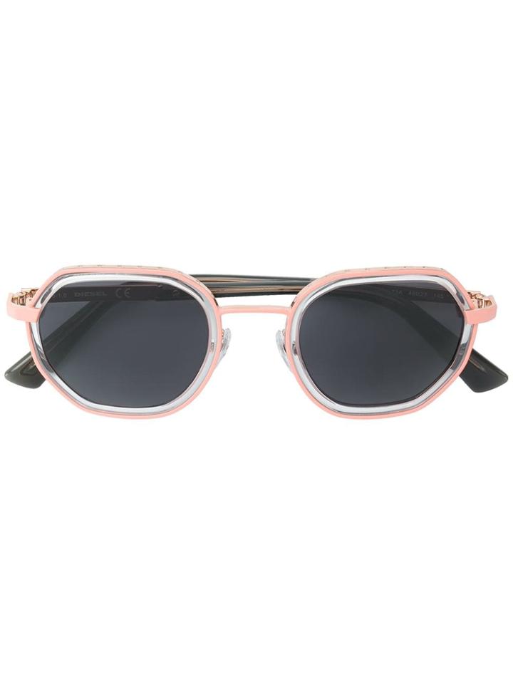 Diesel Square Frame Sunglasses - Purple