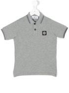 Stone Island Junior - Logo Polo Shirt - Kids - Cotton/spandex/elastane - 3 Yrs, Grey