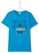 Kenzo Kids Teen Tiger Print T-shirt - Blue