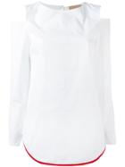 Erika Cavallini Cut-out Shoulders Blouse - White