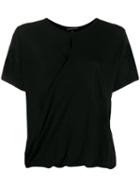 Ann Demeulemeester Draped Hem T-shirt - Black