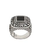 Nove25 Masonic Magna Est Veritas Ring - Silver