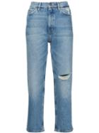 Mih Jeans - Distressed Boyfriend Jeans - Women - Cotton - 24, Women's, Blue, Cotton