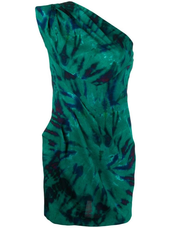 Dsquared2 One Shoulder Mini Dress - Green