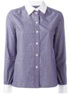 Vanessa Seward Striped Shirt, Women's, Size: 40, Blue, Cotton