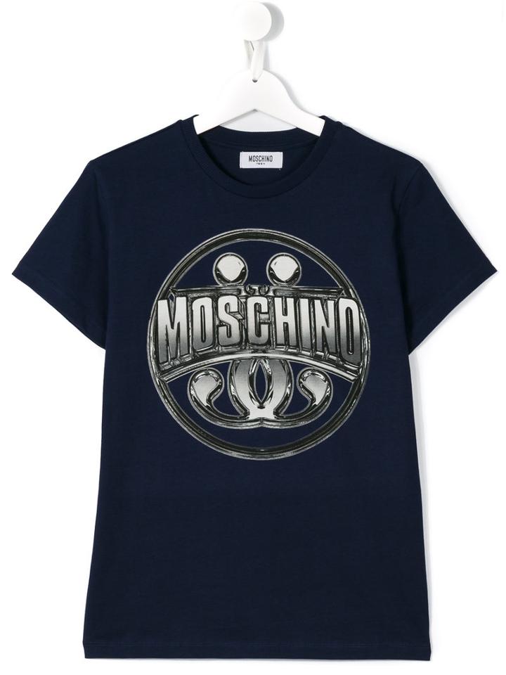 Moschino Kids Logo Print T-shirt, Boy's, Size: 14 Yrs, Black